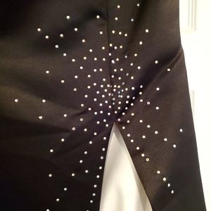 Black and white ballgown with Crystal details